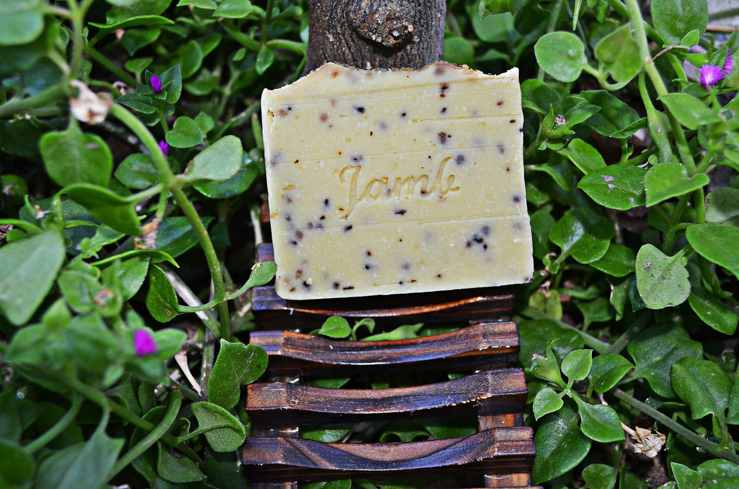 Set Jabón Natural + Jabonera Madera de Bambú - Pack especial para regalo, jabón natural, jabón artesano, sin parabenos, cruelty free.