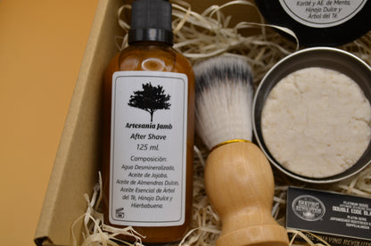 Natural Soap + Delicate hair brush + After Shave + Shaver and Refills, ideal gift for men, dad gift, Father&