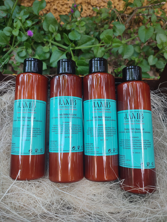 BODY MILK NATURAL. ORGÁNICO - VEGANO - ARTESANAL - ECOLOGICO